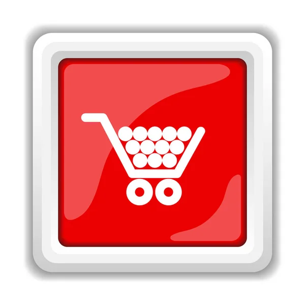 Shopping Cart Icon Internet Button White Background — Stock Photo, Image