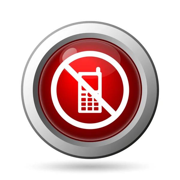 Ref Mobile Phone Restricted Кнопка Интернет Белом Фоне — стоковое фото