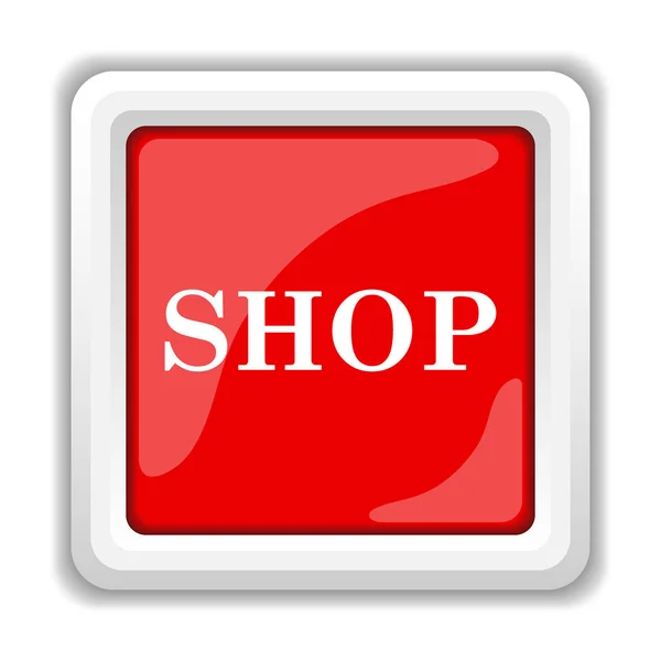 Shop Icon Internet Button White Background — Stock Photo, Image