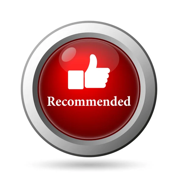 Recommended Icon Internet Button White Background — Stock Photo, Image