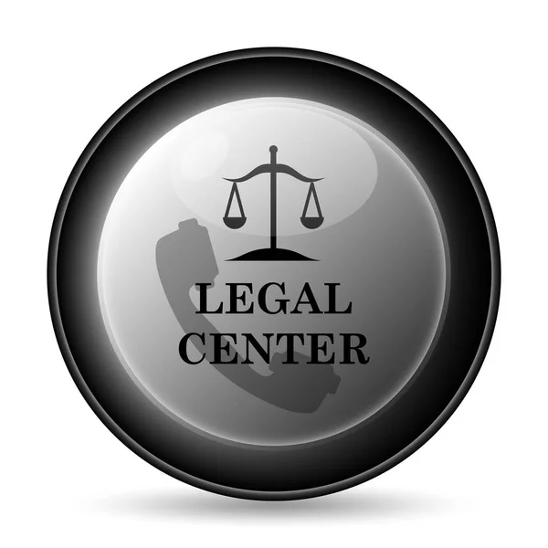 Ícone Centro Legal Botão Internet Fundo Branco — Fotografia de Stock