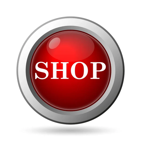 Shop Icon Internet Button White Background — Stock Photo, Image