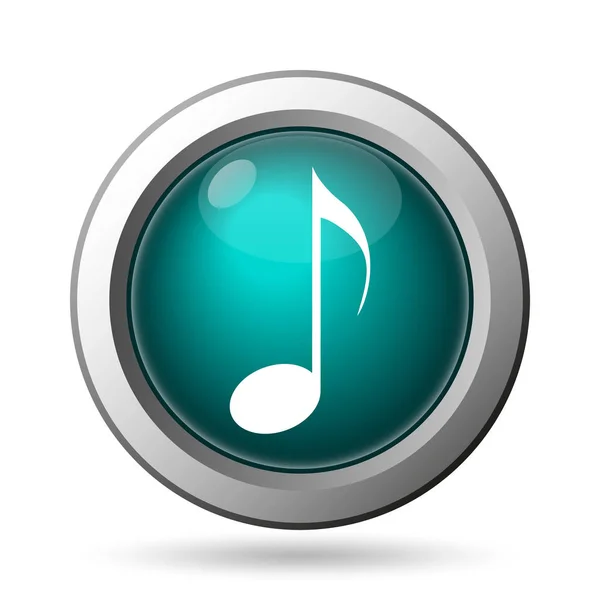 Musical Note Icon Internet Button White Background — Stock Photo, Image