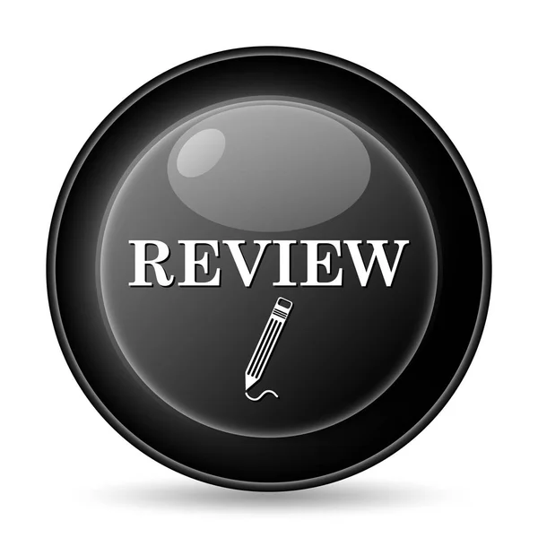 Review Icon Internet Button White Background — Stock Photo, Image