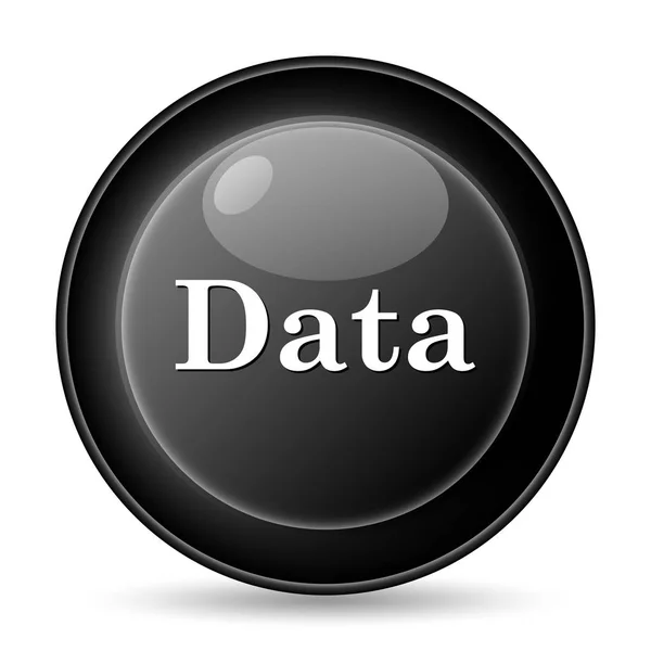 Data Ikonen Internet Knappen Vit Bakgrund — Stockfoto