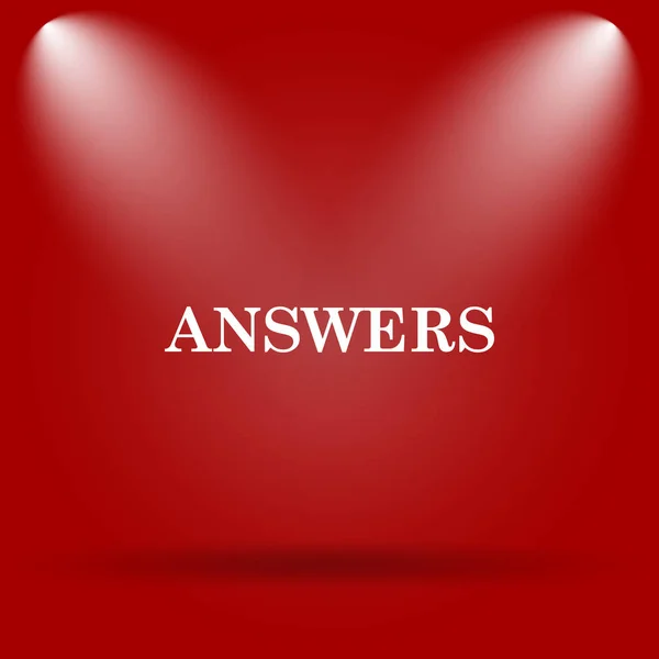 Answers icon — Stock Photo, Image