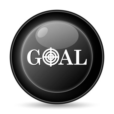 Hedef simgesi. Beyaz arka plan üzerinde Internet düğmesi