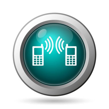 İletişim simgesi. Beyaz arka plan üzerinde Internet düğmesi