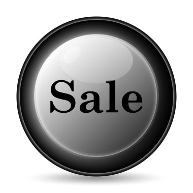 Satılık simgesi. Beyaz arka plan üzerinde Internet düğmesi