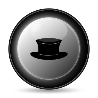 Şapka simgesi. Beyaz arka plan üzerinde Internet düğmesi