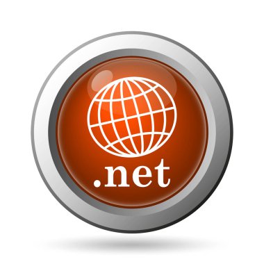 .NET simgesi. Beyaz arka plan üzerinde Internet düğmesi