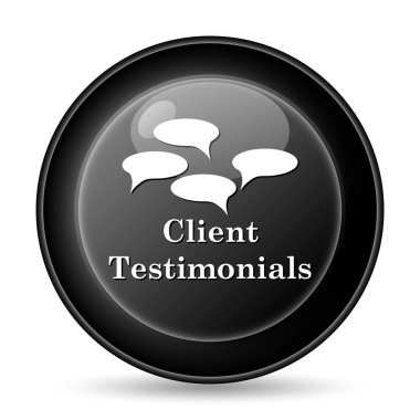 Müşteri referansları simgesi. Beyaz arka plan üzerinde Internet düğmesi