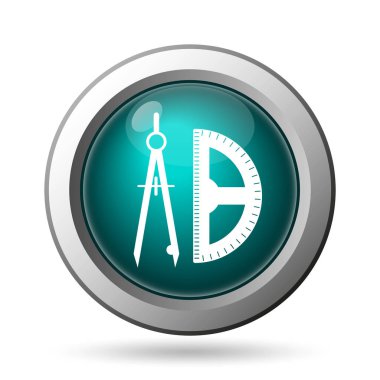 E-öğrenme simgesi. Beyaz arka plan üzerinde Internet düğmesi