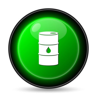 Petrol varil simgesi. Beyaz arka plan üzerinde Internet düğmesi