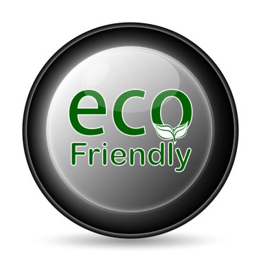 Eco dostu simgesi. Beyaz arka plan üzerinde Internet düğmesi