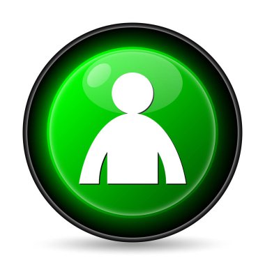 Kullanıcı profili simgesinin. Beyaz arka plan üzerinde Internet düğmesi