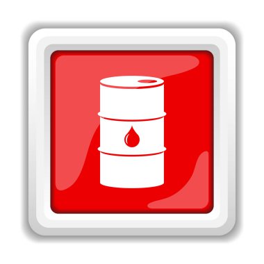 Petrol varil simgesi. Beyaz arka plan üzerinde Internet düğmesi