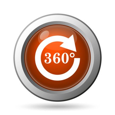 Yeniden yükle 360 simgesi. Beyaz arka plan üzerinde Internet düğmesi