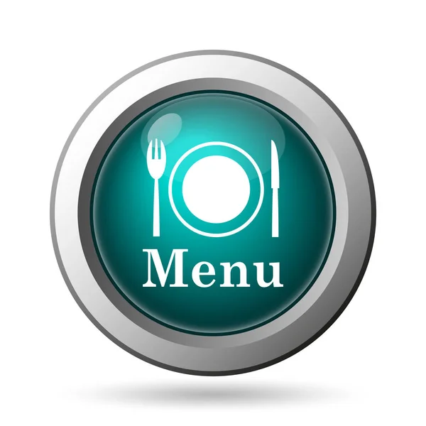 Icona Del Menu Pulsante Internet Sfondo Bianco — Foto Stock