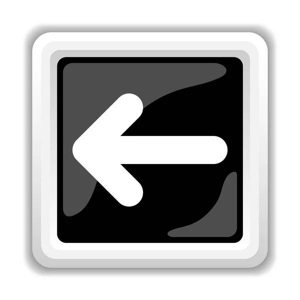 Icono Flecha Izquierda Botón Internet Sobre Fondo Blanco —  Fotos de Stock