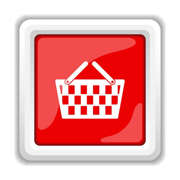 Shopping Basket Icon Internet Button White Background — Stock Photo, Image