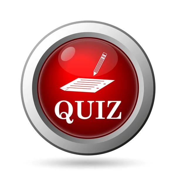 Quiz Icon Internet Button White Background — Stock Photo, Image