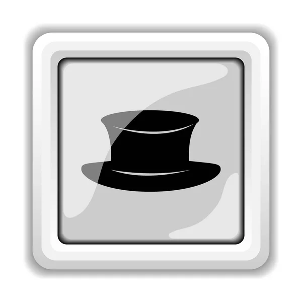 Значок Шляпы Кнопка Интернет Белом Фоне — стоковое фото