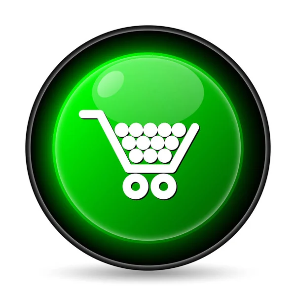 Shopping Cart Icon Internet Button White Background — Stock Photo, Image