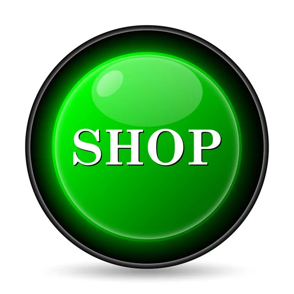 Shop Icon Internet Button White Background — Stock Photo, Image