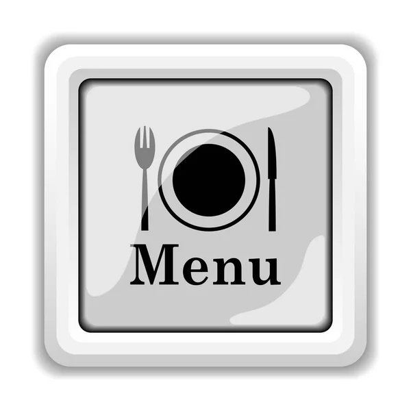 Icona Del Menu Pulsante Internet Sfondo Bianco — Foto Stock