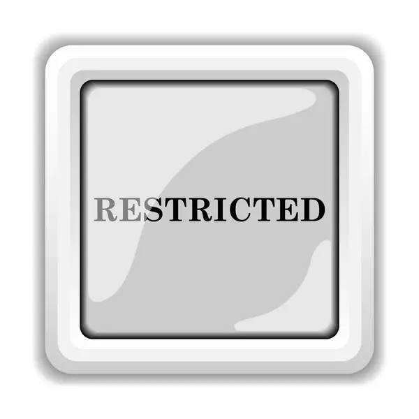 Ikona Omezeným Přístupem Internet Tlačítko Bílém Pozadí — Stock fotografie