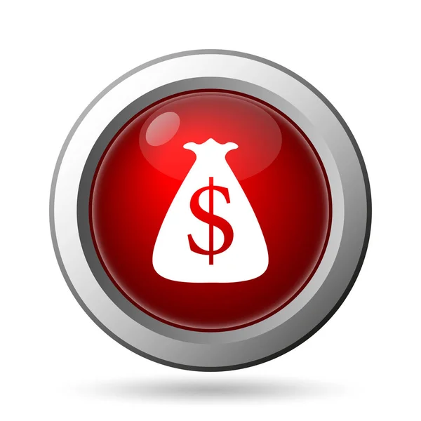 Dollar Sack Icon Internet Button White Background — Stock Photo, Image