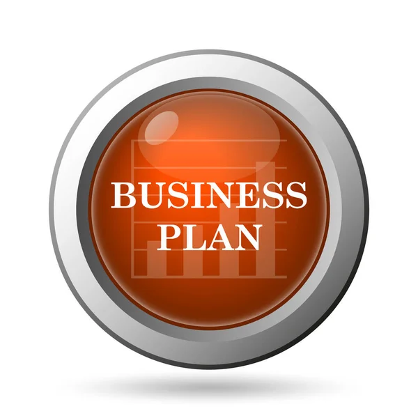 Business Plan Icon Internet Button White Background — Stock Photo, Image