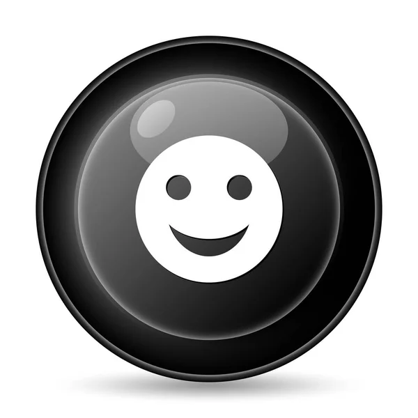 Smiley Icoon Internet Knop Witte Achtergrond — Stockfoto