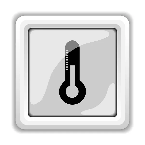 Icona Del Termometro Pulsante Internet Sfondo Bianco — Foto Stock