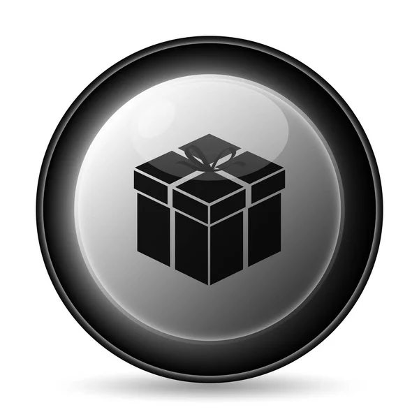 Gift Icon Internet Button White Background — Stock Photo, Image