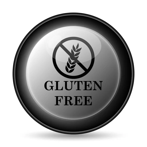 Gluten Vrije Icon Internet Knop Witte Achtergrond — Stockfoto