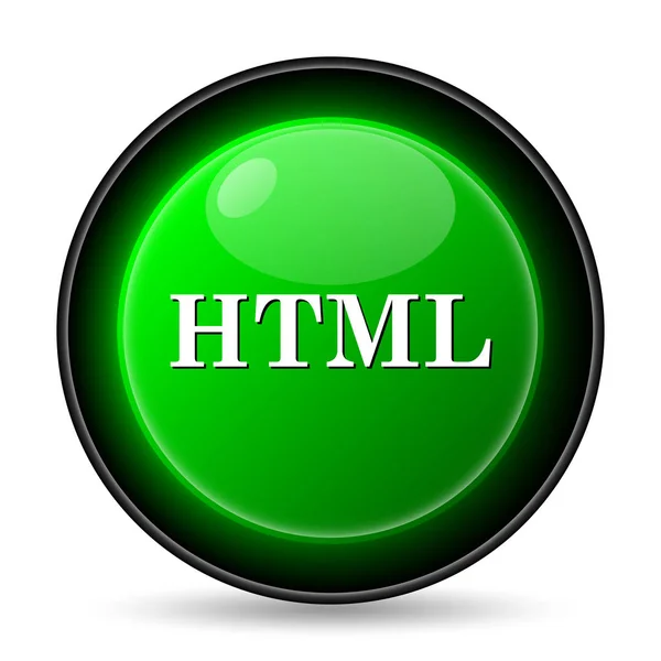 Html Εικονίδιο Κουμπί Internet Άσπρο Φόντο — Φωτογραφία Αρχείου