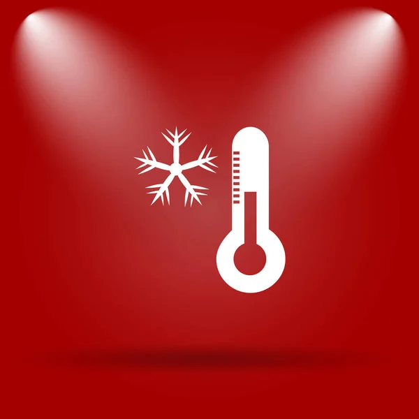 Schneeflocke mit Thermometer-Symbol — Stockfoto