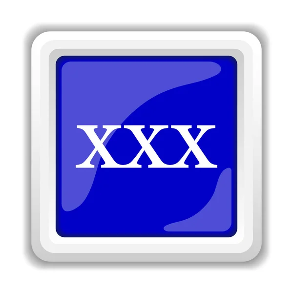 Icono Xxx Botón Internet Sobre Fondo Blanco — Foto de Stock