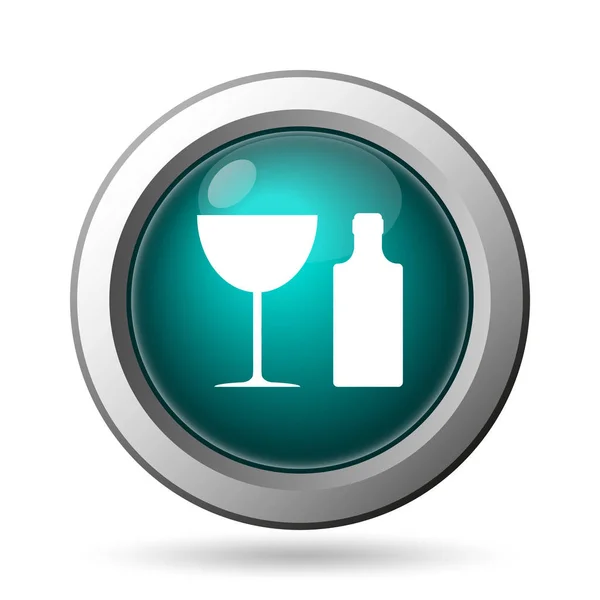 Bottle and glass icon — Stock Photo, Image