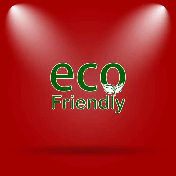 Umweltfreundliche Ikone Flaches Symbol Auf Rotem Hintergrund — Stockfoto