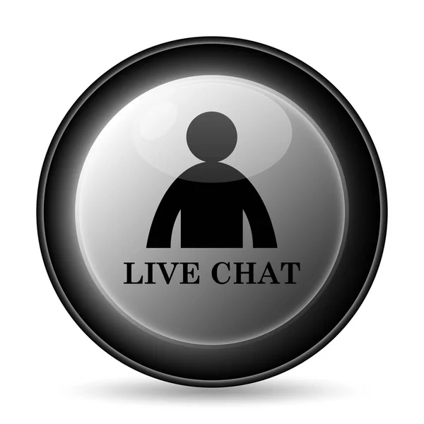 Live Chat Symbol Internet Taste Auf Weißem Hintergrund — Stockfoto
