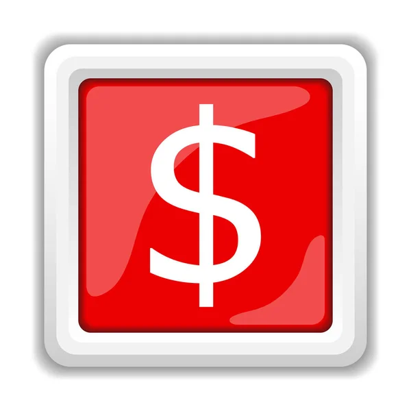 Dollar Icon Internet Button White Background — Stock Photo, Image