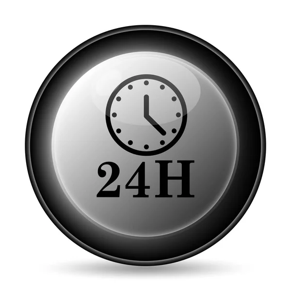 24 時間の時計のアイコン — ストック写真