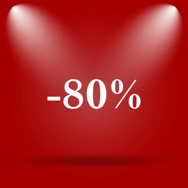 80 percent discount icon — Stock Photo, Image