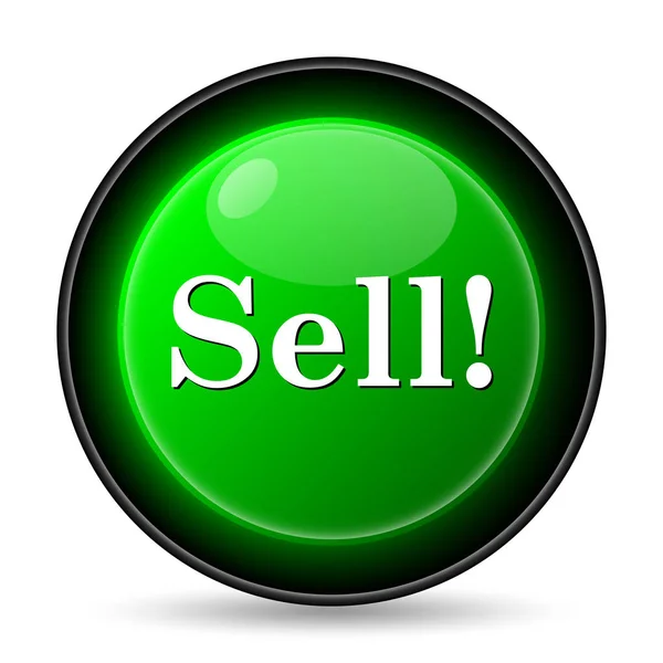 Vender Ícone Botão Internet Fundo Branco — Fotografia de Stock