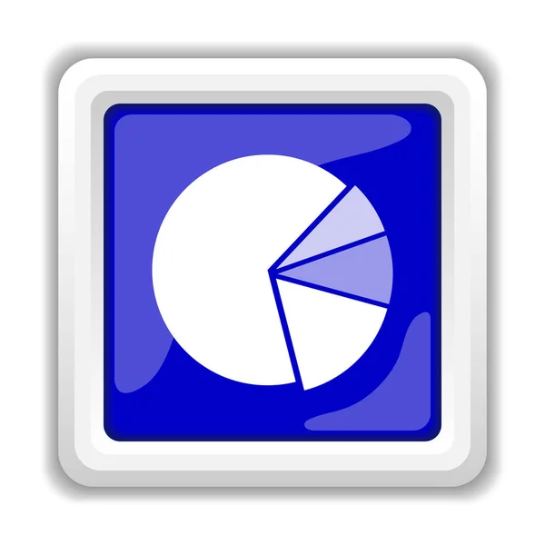 Icono Pastel Gráfico Botón Internet Sobre Fondo Blanco — Foto de Stock