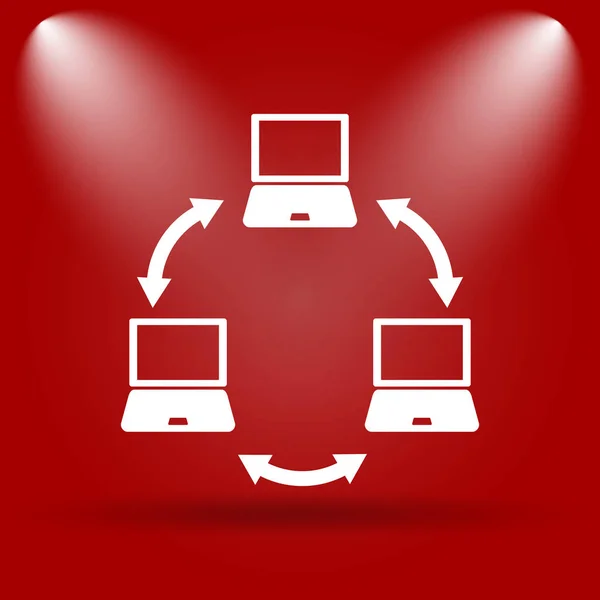 Icono de red informática — Foto de Stock