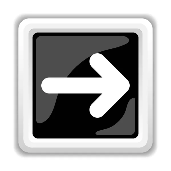 右矢印アイコン 白い背景の上のインター ネット ボタン — ストック写真